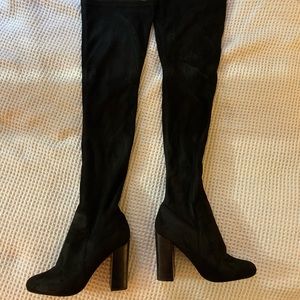 Jeffrey Campbell Black Thigh High Boots